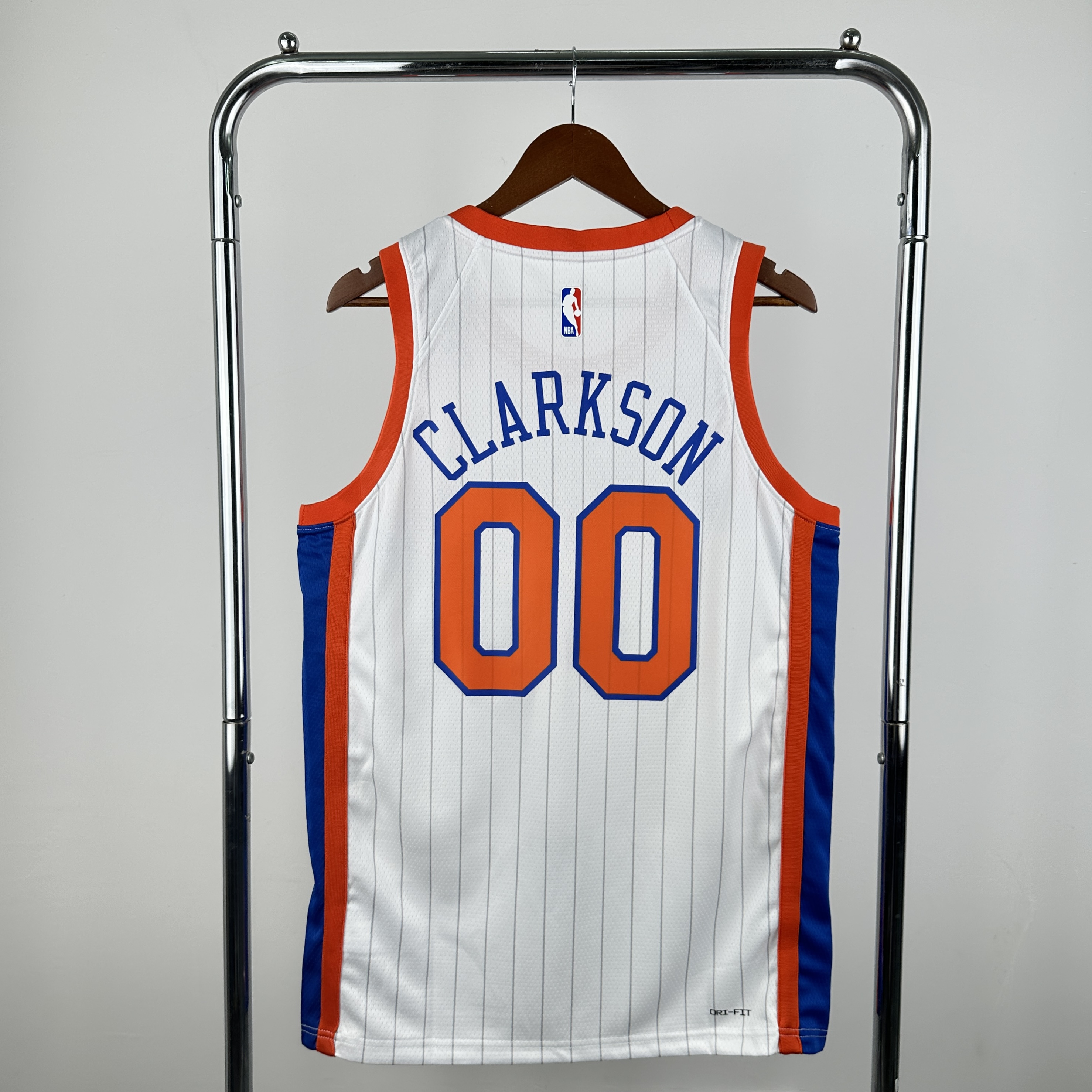 Men New York Knicks 00 Clarkson white Nike 2025 NBA Jersey
